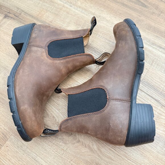 Blundstone 1673 Women's Heeled Chelsea Boot Brown Cabincore US 8.5 - Picture 4 of 10